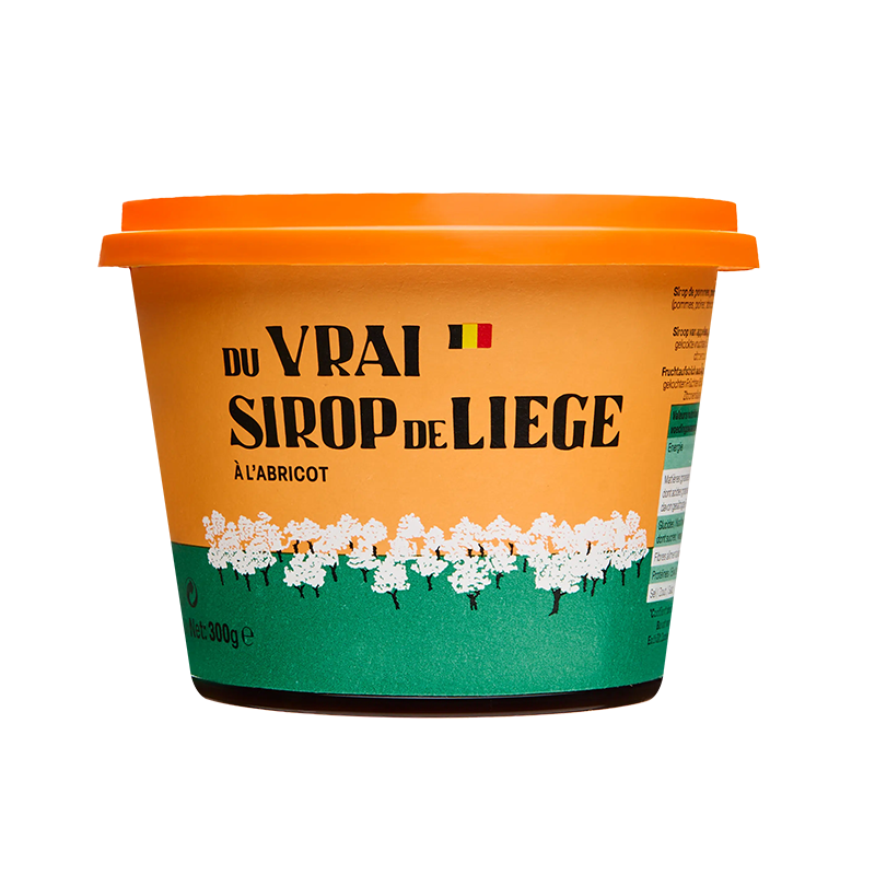 Echte Luikse Siroop met Abrikozen – Luikse abrikozensiroop vooraanzicht | Kaas & Borrelz