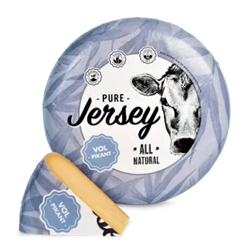 Pure Jersey Vol Pikant – Pure Jersey Vol Pikant, romige belegen Jersey kaas | Kaas & Borrelz