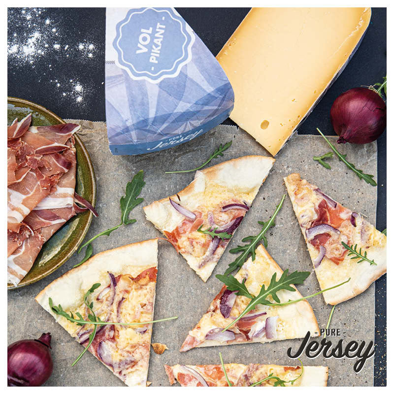 Pure Jersey Vol Pikant – Pure jersey jerseykaas pizza | Kaas & Borrelz