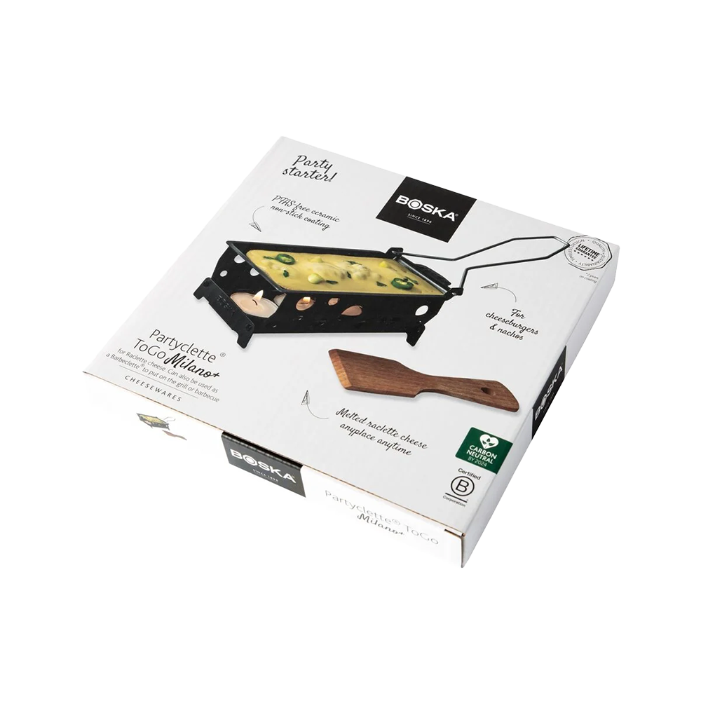 Boska Partyclette raclette set in verpakking | Kaas & Borrelz