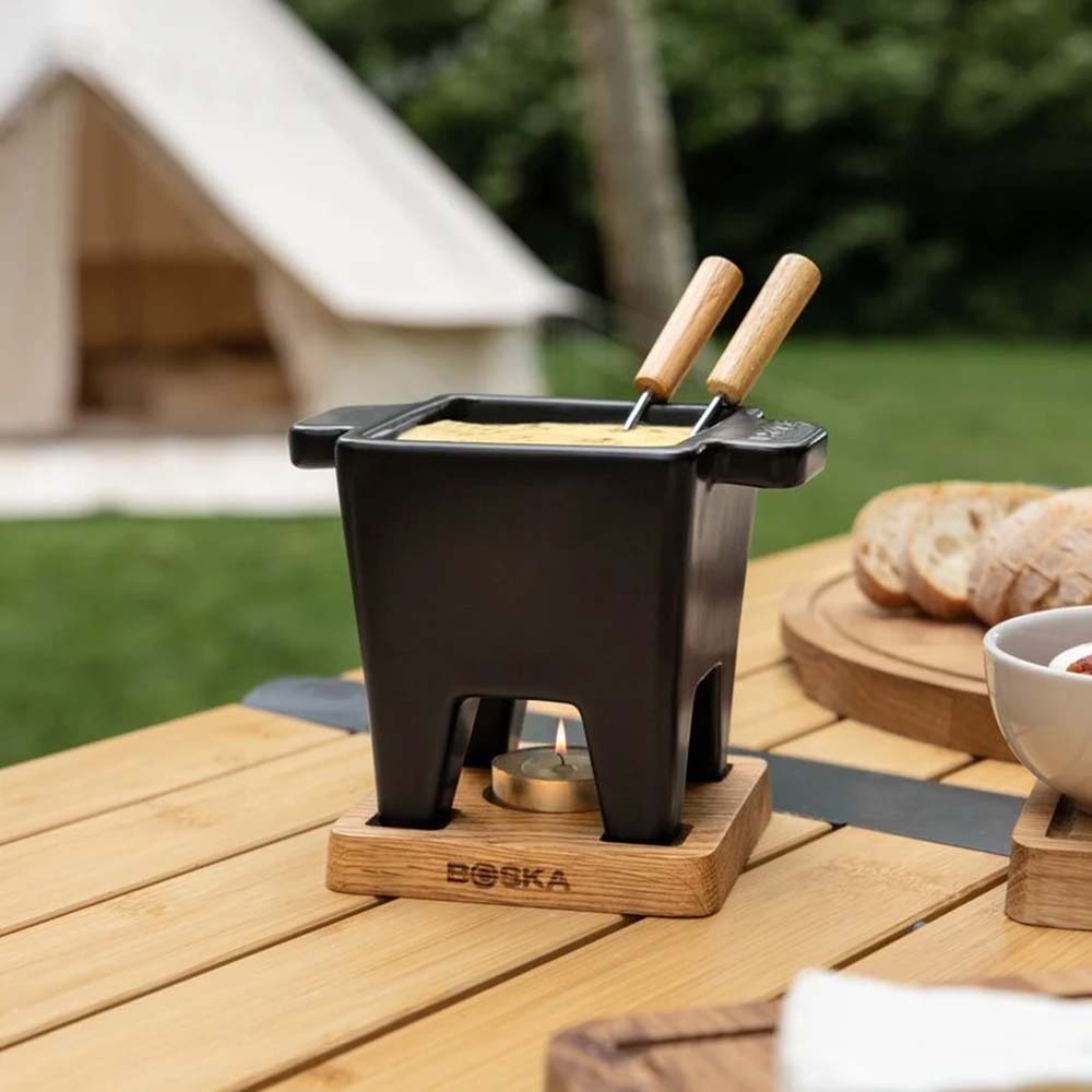 Tapas fondueset mini – Tapas fondueset sfeer, zijaanzicht | Kaas & Borrelz