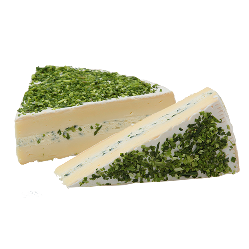 Brie Bieslook – Brie Bieslook romige roombrie van koemelk met daartussen een laag van bieslook creme | Kaas & Borrelz