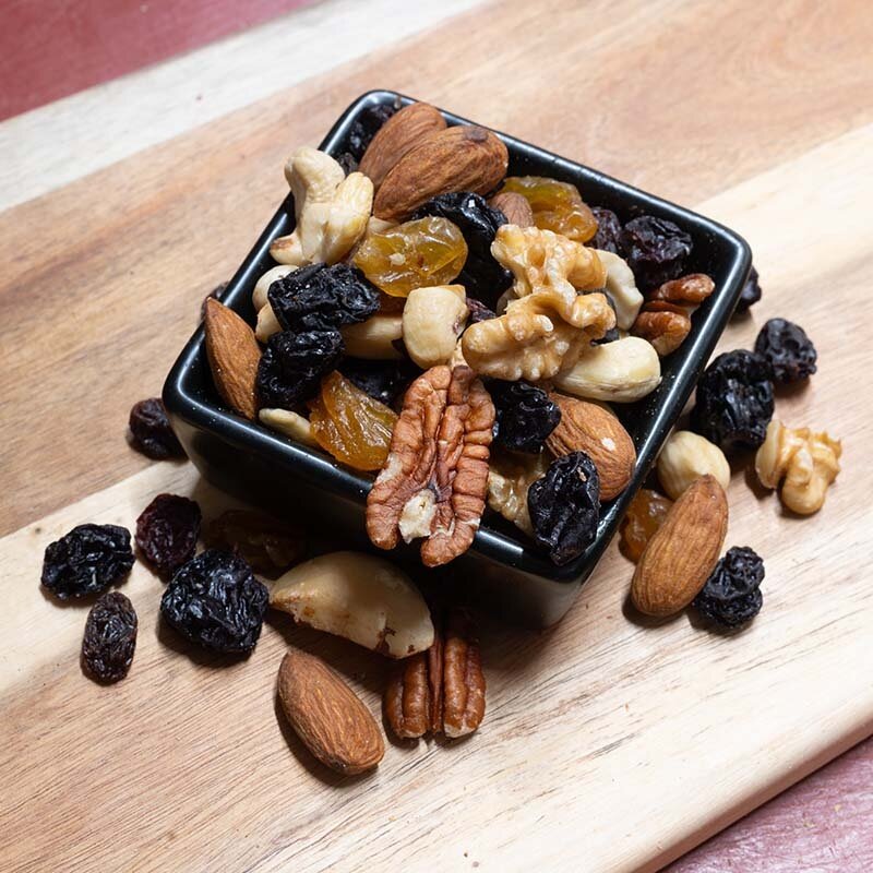 Ab's Studentenhavermix met pecannoten, walnoten, amandelen, cashewnoten en rozijnen | Kaas & Borrelz