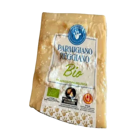 Parmigiano Reggiano 30 maanden - Bio – Parmigiano Reggiano 30 maanden Bio, voorkant | Kaas & Borrelz