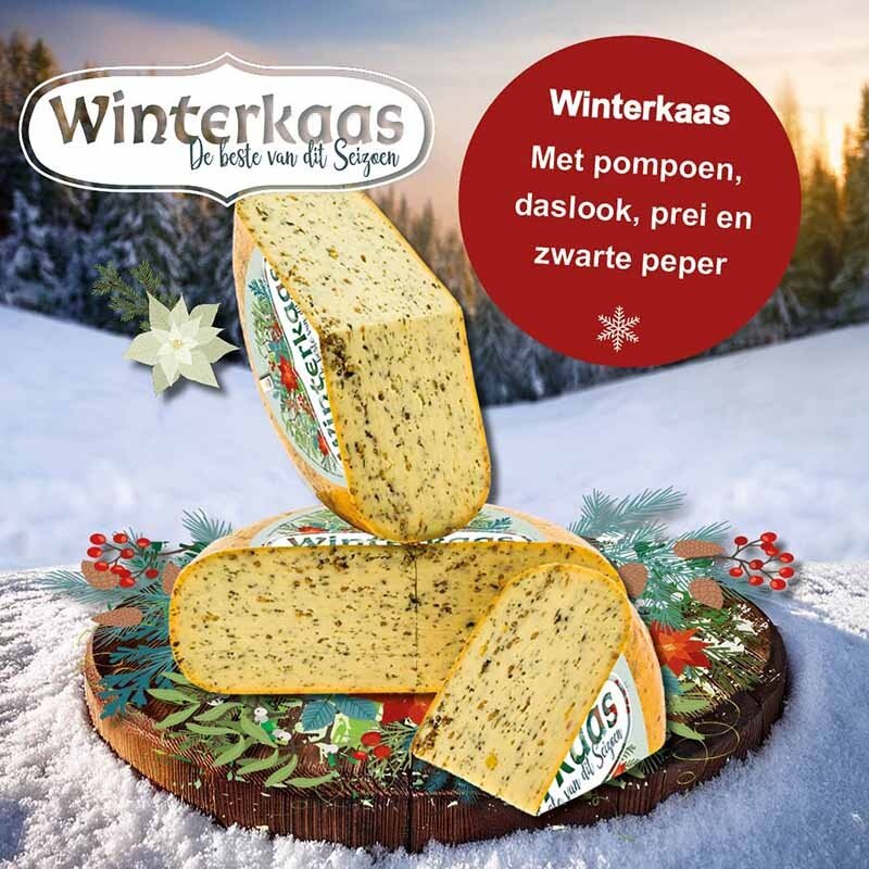 Winterkaas – doorsnede met daslook, prei en fenegriek | Kaas & Borrelz