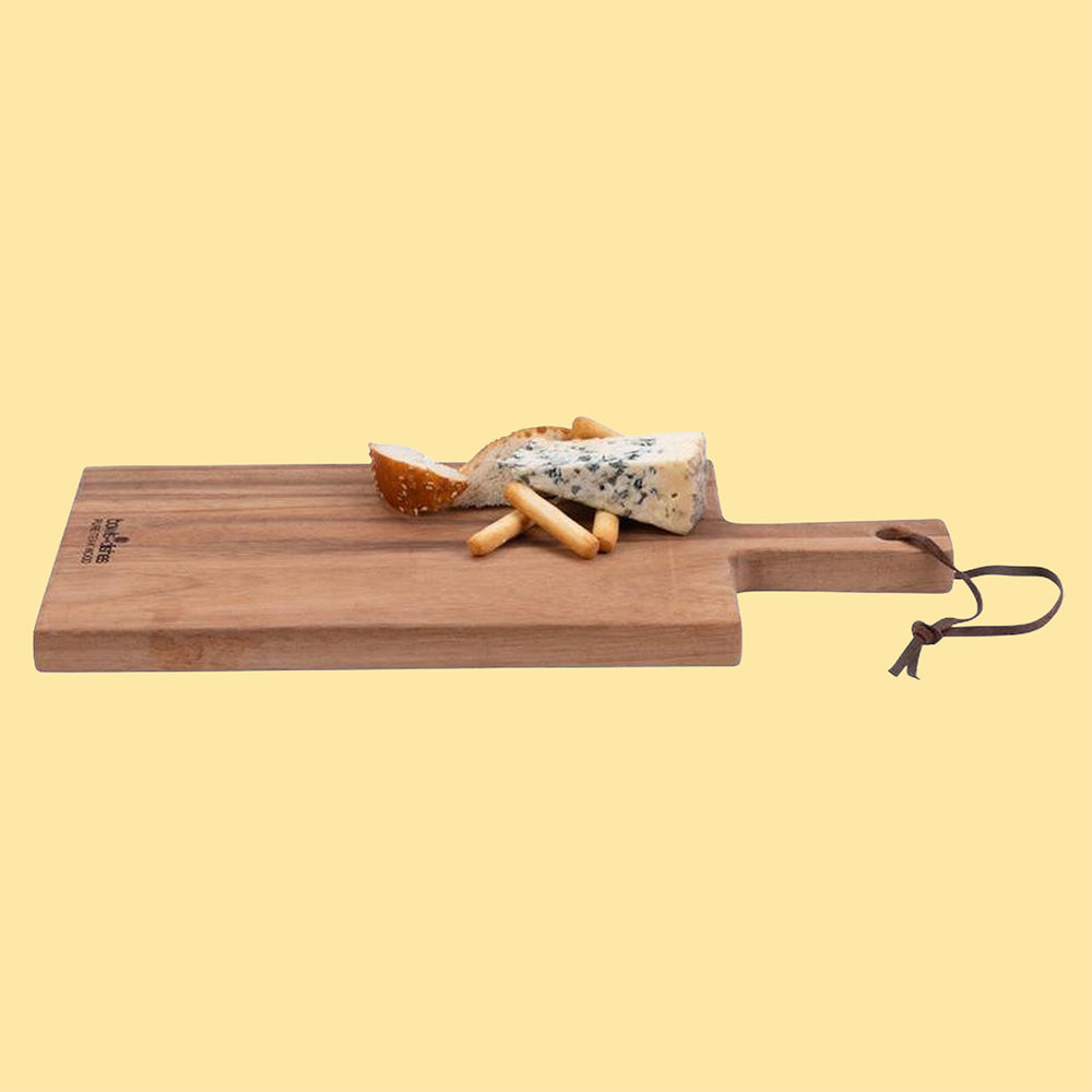 Teakhouten borrelplank – teakhouten borrelplank, close-up hout | Kaas & Borrelz
