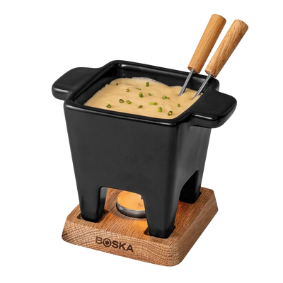 Tapas fondueset mini – Boska Tapas Fondue Nero 300 ml, mini kaasfondue set | Kaas & Borrelz