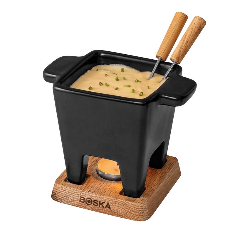 Tapas fondueset mini – Boska Tapas Fondue Nero 300 ml, mini kaasfondue set | Kaas & Borrelz