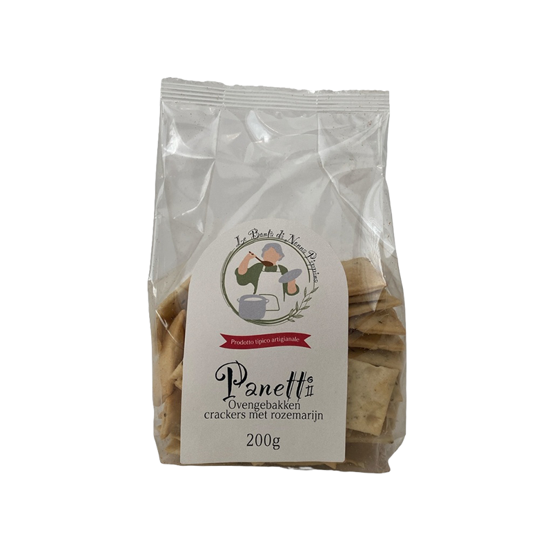 Panetti Crackers met Rozemarijn 200 gram | Kaas & Borrelz