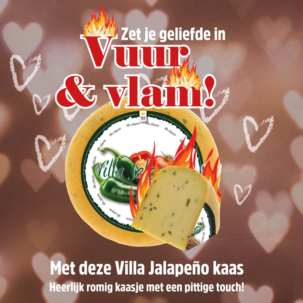 Villa Jalapeño pittige kaas – Villa Jalapeno peperkaas banner | Kaas & Borrelz