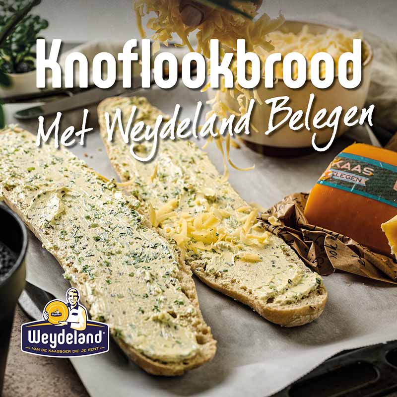 Weydeland 48+ Belegen – Weydeland Belegen recept knoflookbrood | Kaas & Borrelz