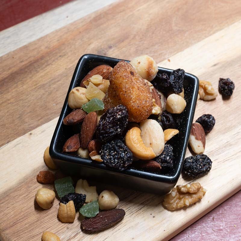 Ab's Appelkaneelmix met pecannoten, cashewnoten, macadamia, appel met kaneel en rozijnen | Kaas & Borrelz