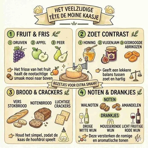 Tête de Moine krulkaas – Tete de Moine krulkaas infographic | Kaas & Borrelz